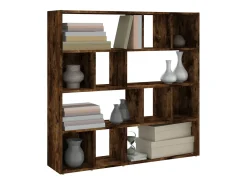 Outlet Librería/Separador de ambientes Roble Ahumado 105x24x102 cm Marru00f3n
