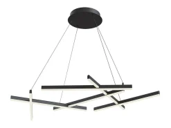 Online Maytoni Line Lámpara colgante de techo LED integrada negra Negro