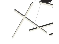 Online Maytoni Line Lámpara colgante de techo LED integrada negra Negro
