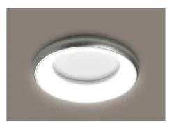 Lámpara Suspendida-Lámapra de techo FRED estilo moderno - D. 29,8 cm - circular - LED SMD 25W - 1850 Y 3K - 120º Y 125º - IP40 - aluminio y policarbonato opal - Negro