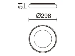 Lámpara Suspendida-Lámapra de techo FRED estilo moderno - D. 29,8 cm - circular - LED SMD 25W - 1850 Y 3K - 120º Y 125º - IP40 - aluminio y policarbonato opal - Gris