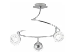 Discount Lámpara 3 luces cromo modelo Azalea 38 cm (alto)50 cm(ancho)50 cm(fondo) Gris