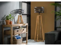 Kawola Lámpara De Mesa-Lámpara - Madera - DALIAN Negro