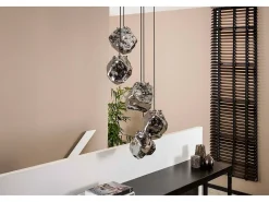 Kawola Lámpara Suspendida-Lámpara - plata Cristal - EDESSA Plateado