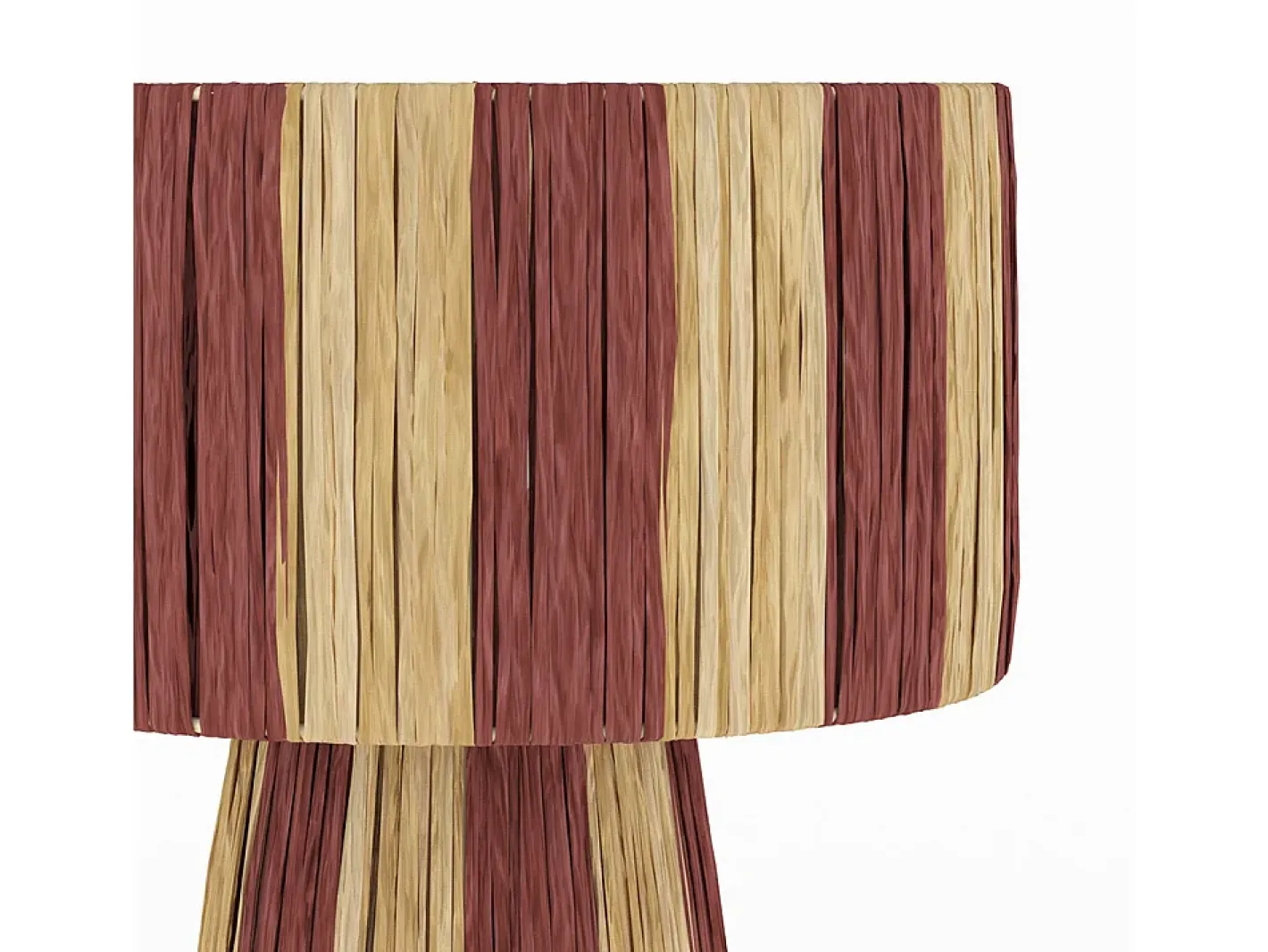 Sale Rendez-Vous Déco Lámpara a rayas naranja de hoja de palma - Soléa Terracota