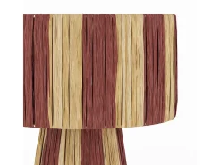 Sale Rendez-Vous Déco Lámpara a rayas naranja de hoja de palma - Soléa Terracota