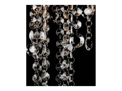 Plafón-Lámpara blanca colgante de metal con adornos de cristal ES716695 Blanco