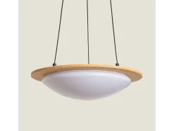 Ledkia Lámpara Suspendida-Lámpara Colgante Acústica LED 18W Fieltro CCT Seleccionable Lezhan Camel Beige
