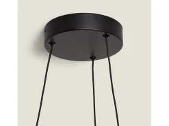 Ledkia Lámpara Suspendida-Lámpara Colgante acústica LED 24W Fieltro CCT Seleccionable Lezhan Gris