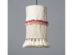 Discount Ledkia Lámpara Colgante Algodón Haida Blanco Roto Multicolor