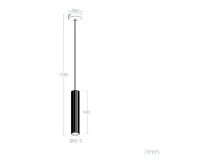 Ledkia Lámpara Suspendida-Lámpara Colgante Aluminio Aritz 1 Foco Negro