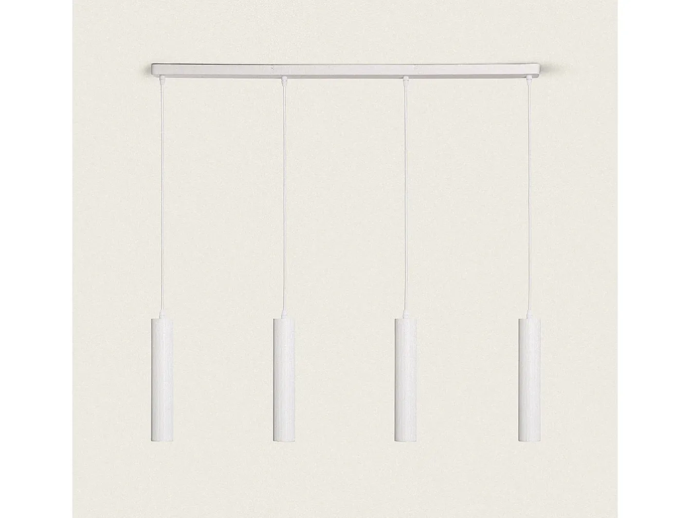 Ledkia Lámpara Suspendida-Lámpara Colgante Aluminio Aritz 4 Focos Blanco