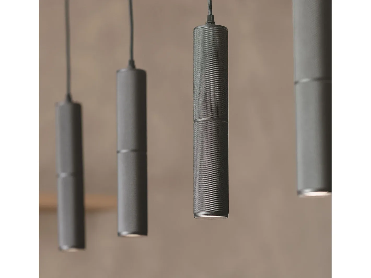 Ledkia Lámpara Suspendida-Lámpara Colgante Aluminio Breixo 4 Focos Negro Multicolor