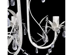 Lámpara colgante araña de cristal elegante blanca ES177787 Blanco Sale