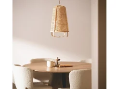 Ledkia Lámpara Colgante Bambú Beira Natural Multicolor Clearance