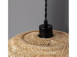 Ledkia Lámpara Suspendida-Lámpara Colgante Bambú Llata Natural Multicolor