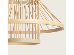 Ledkia Lámpara Suspendida-Lámpara Colgante Bambú Namibia Natural Multicolor