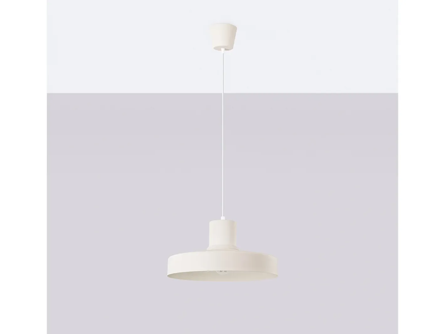 Sollux Lighting Lámpara Colgante Bilo Moderno De Acero - 1 Fuentes Luminosas - L.35 X A.120 Cm - Beige Clearance