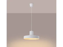 Sollux Lighting Lámpara Colgante Bilo Moderno De Acero - 1 Fuentes Luminosas - L.35 X A.120 Cm - Blanco Sale