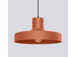 Hot Sollux Lighting Lámpara Colgante Bilo Moderno De Acero - 1 Fuentes Luminosas - L.35 X A.120 Cm - Ocre Rojo