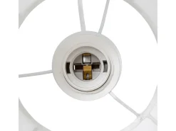 Atmosphera Lámpara colgante blanca de algodón y acero Blanco Best
