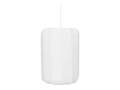 Atmosphera Lámpara colgante blanca de algodón y acero Blanco Best