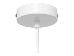 Atmosphera Lámpara colgante blanca de algodón y acero Blanco Discount