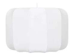 Atmosphera Lámpara colgante blanca de algodón y acero Blanco Discount