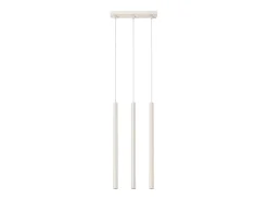Hot Sollux Lighting Lámpara colgante Brill moderno de acero - 3 fuentes luminosas 4000K - L.30 x A.94 cm - Beige