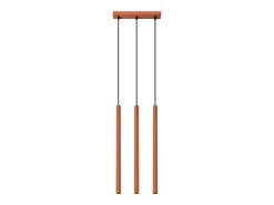 Sollux Lighting Lámpara colgante Brill moderno de acero - 3 fuentes luminosas 3000K - L.30 x A.94 cm - ocre Rojo New