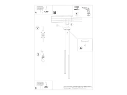 Sollux Lighting Lámpara colgante Brill moderno de acero - 2 fuentes luminosas 3000K - L.15 x A.104 cm - oliva Verde New