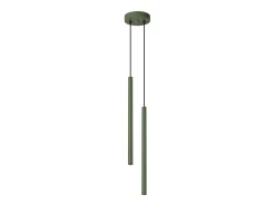 Sollux Lighting Lámpara colgante Brill moderno de acero - 2 fuentes luminosas 3000K - L.15 x A.104 cm - oliva Verde New