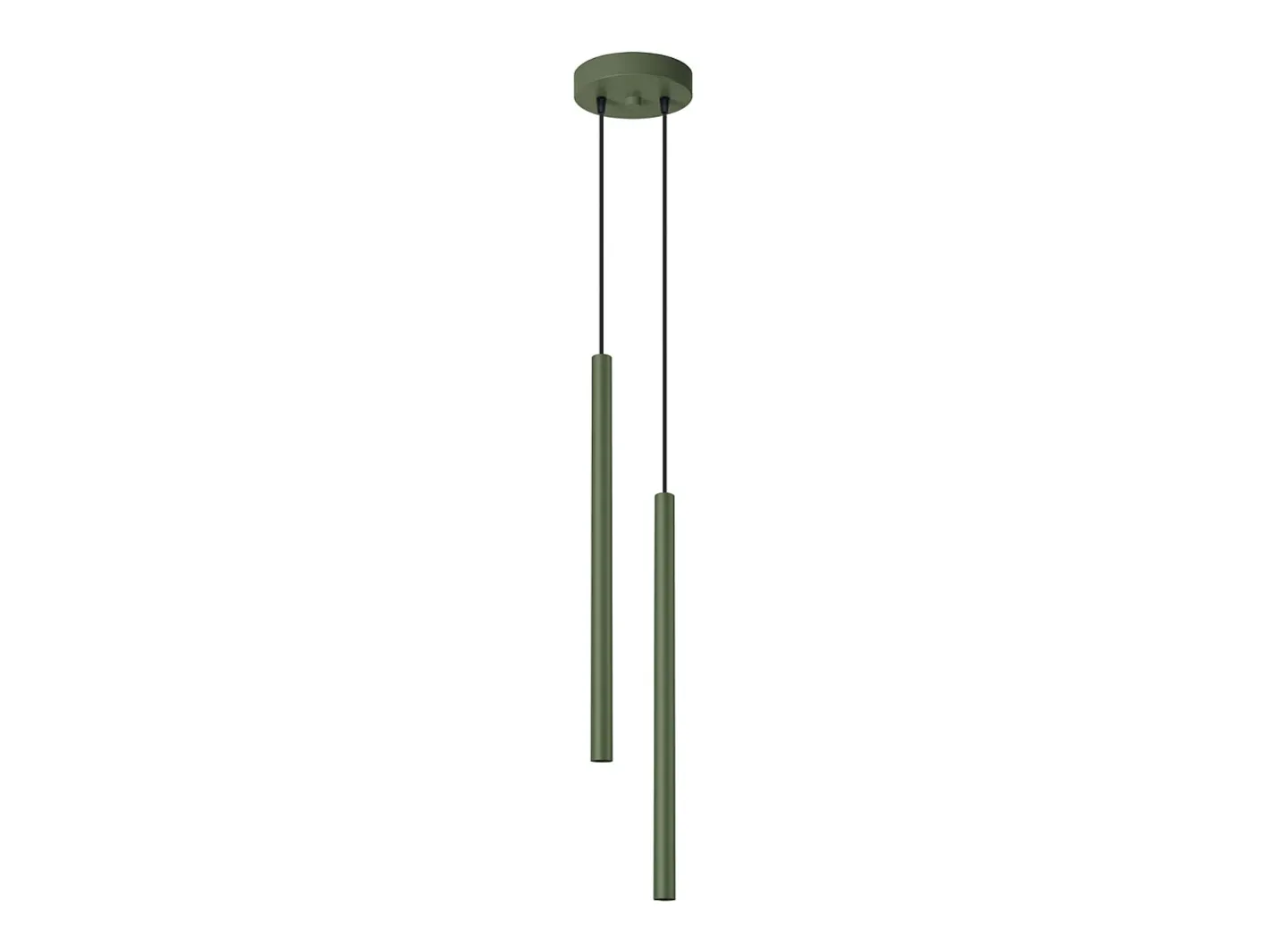 Sollux Lighting Lámpara colgante Brill moderno de acero - 2 fuentes luminosas 3000K - L.15 x A.104 cm - oliva Verde New