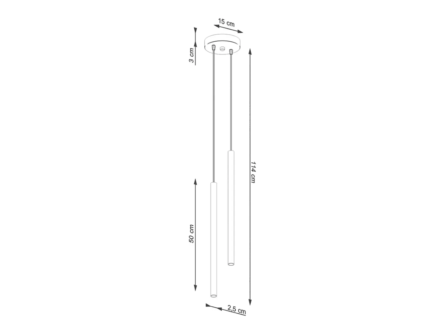 Sollux Lighting Lámpara colgante Brill moderno de acero - 2 fuentes luminosas 4000K - L.15 x A.104 cm - ocre Rojo Best