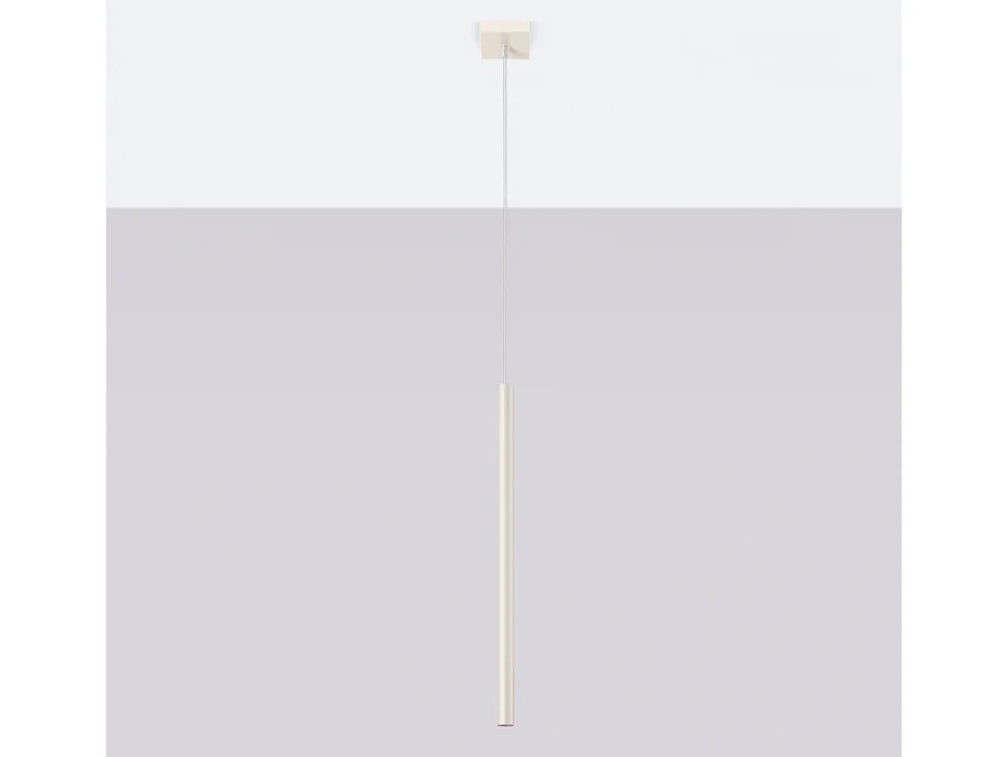 Discount Sollux Lighting Lámpara colgante Brill moderno de acero - 1 fuentes luminosas 3000K - L.8 x A.114 cm - Beige