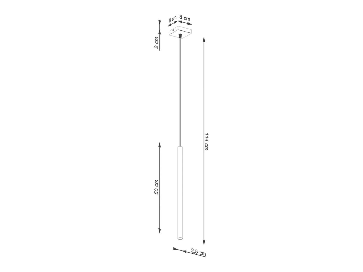 Discount Sollux Lighting Lámpara colgante Brill moderno de acero - 1 fuentes luminosas 3000K - L.8 x A.114 cm - Beige