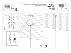 Discount Sollux Lighting Lámpara colgante Brill moderno de acero - 1 fuentes luminosas 3000K - L.8 x A.114 cm - Beige