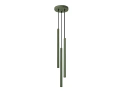 Sollux Lighting Lámpara Suspendida-Lámpara colgante Brill moderno de acero - 3 fuentes luminosas 4000K - L.19,5 x A.104 cm - oliva Verde