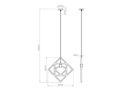 Sollux Lighting Lámpara Colgante Caro Moderno De Madera - 1 Fuentes Luminosas - L.50 X A.145 Cm - Madera Natural/ Negro Discount
