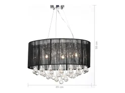 Lámpara colgante con 85 cristales s ES920643 Negro Discount