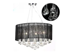 Lámpara colgante con 85 cristales s ES920643 Negro Discount