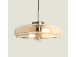 Clearance Ledkia Lámpara Colgante Cristal Hipo Ámbar Multicolor