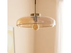 Clearance Ledkia Lámpara Colgante Cristal Hipo Ámbar Multicolor