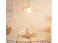 Clearance Ledkia Lámpara Colgante Cristal Hipo Ámbar Multicolor