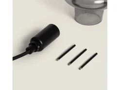 Ledkia Lámpara Colgante Cristal Telder Humo Gris Clearance
