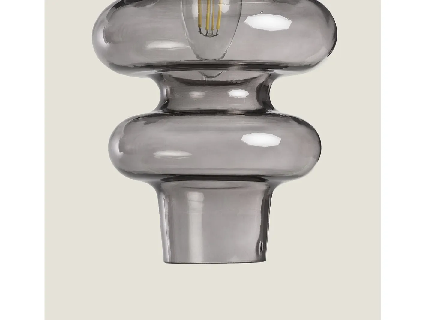 Ledkia Lámpara Colgante Cristal Telder Humo Gris Clearance