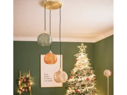 Discount Ledkia Lámpara Colgante Cristal Tri Klimt Multicolor