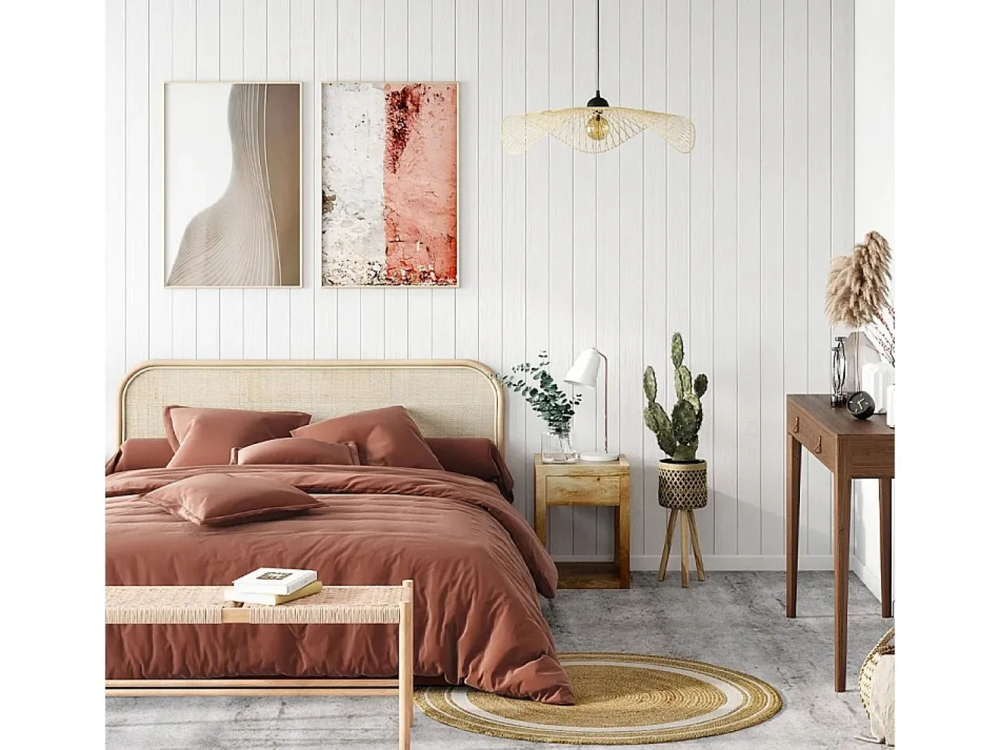 Hot Rendez-Vous Déco Lámpara colgante D75 cm en bambú - Jipi Negro