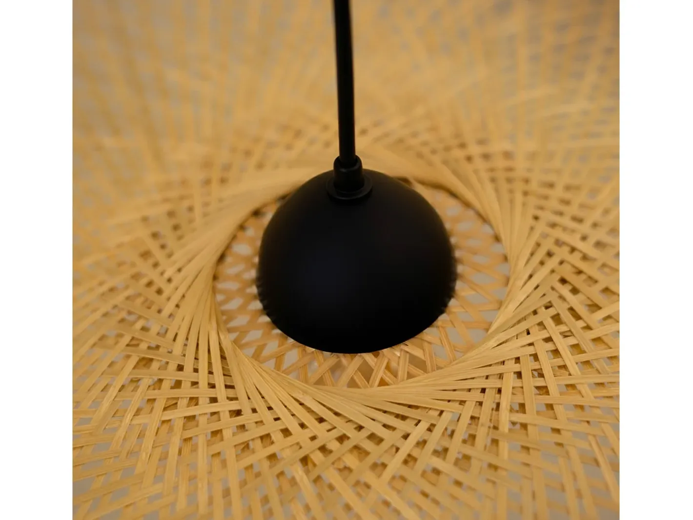 Hot Rendez-Vous Déco Lámpara colgante D75 cm en bambú - Jipi Negro