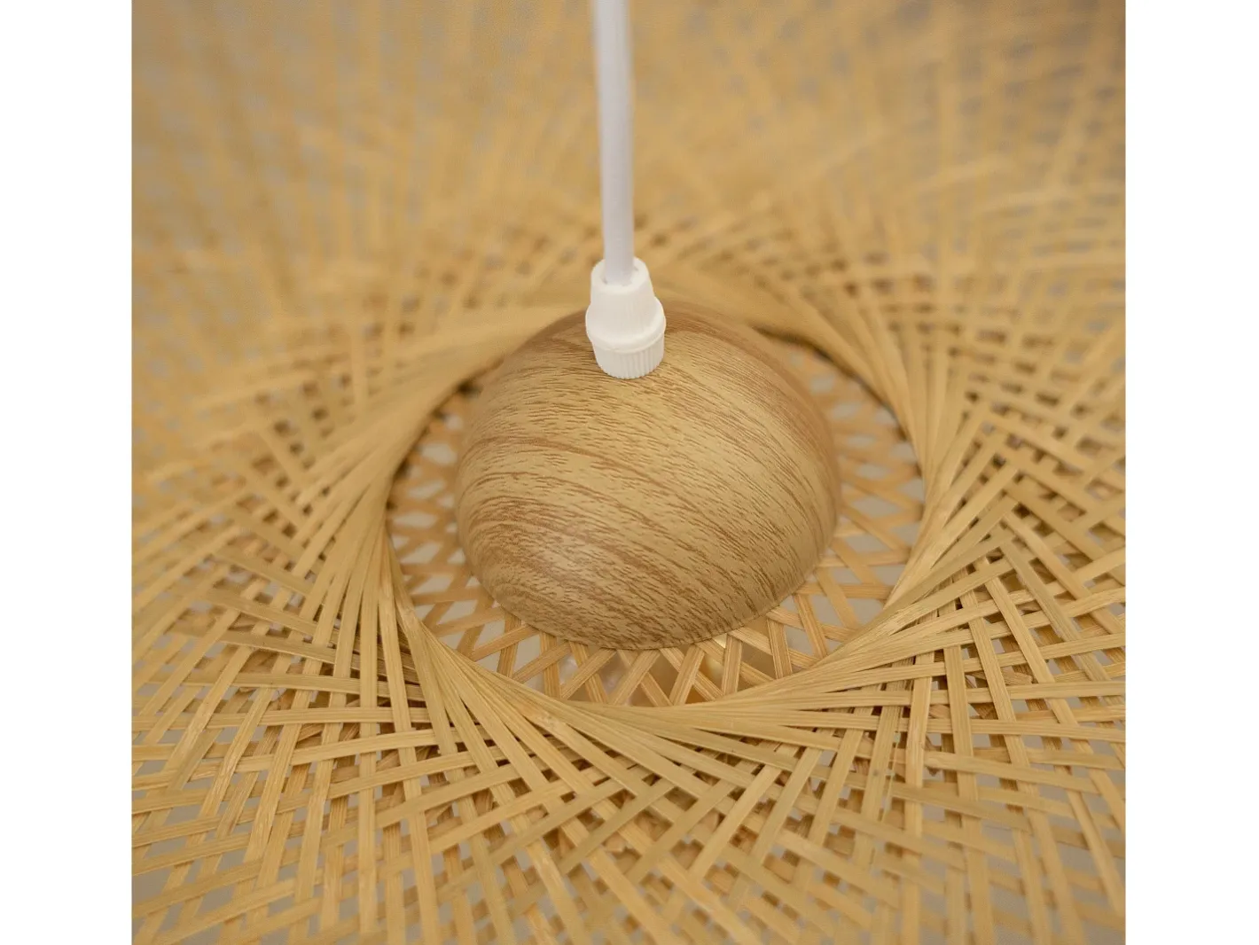 Online Rendez-Vous Déco Lámpara colgante D75 cm en bambú - Jipi Blanco